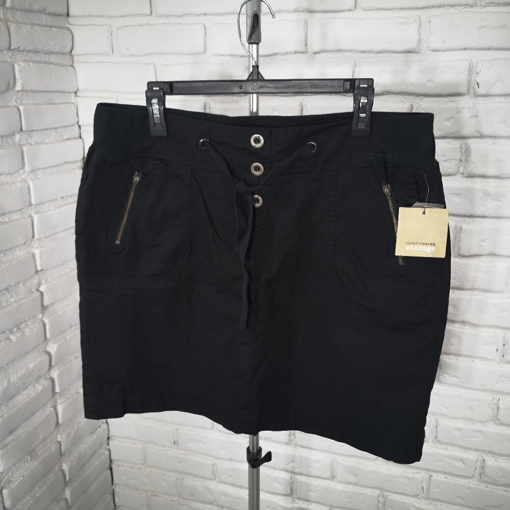 NWT Denver Hayes Vintage Ladies Size 14/5 Jet Black Pull On Style Skorts